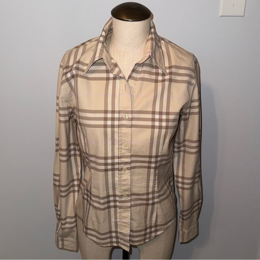 Burberry London Check Button Down Shirt Size M